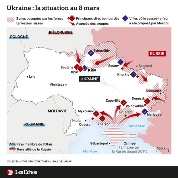 Ukraine Le Conflit En Cartes Et En Infographies Les Echos