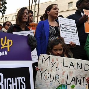 Une manifestation en faveur des droits des immigrants à Los Angeles.