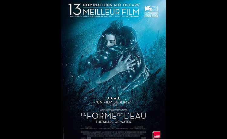 Meilleur film "La forme de l'eau", de Guillermo del Toro