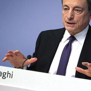 Mario Draghi, président de la Banque centrale européenne, le 26 avril 2018 à Francfort. 