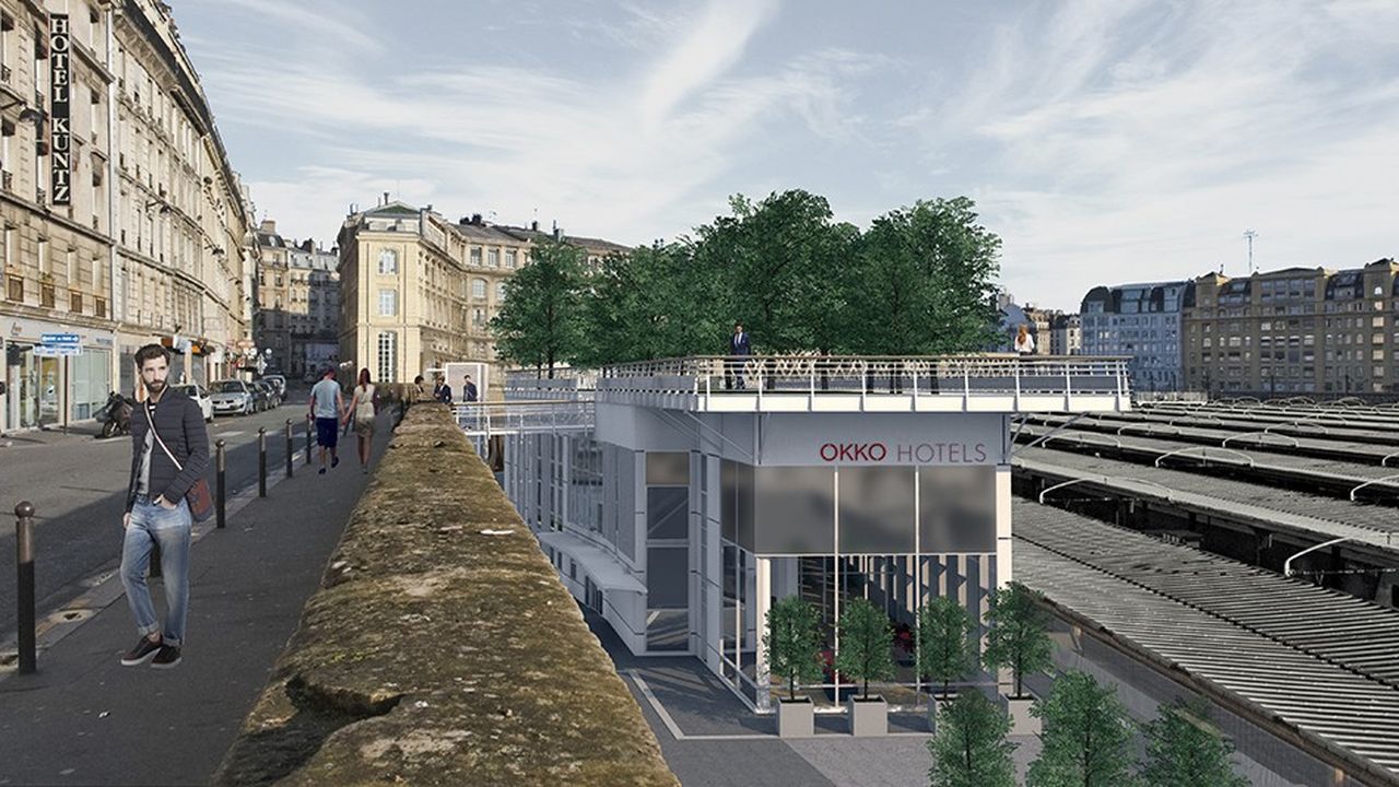 Le projet d'hôtel Okko de la Gare de l'Est (notre photo), dont l'ouverture est prévue en 2019, est emblématique. Il est le premier de la seconde génération d'établissements de la chaîne, le premier aussi réalisé au sein d'une gare.