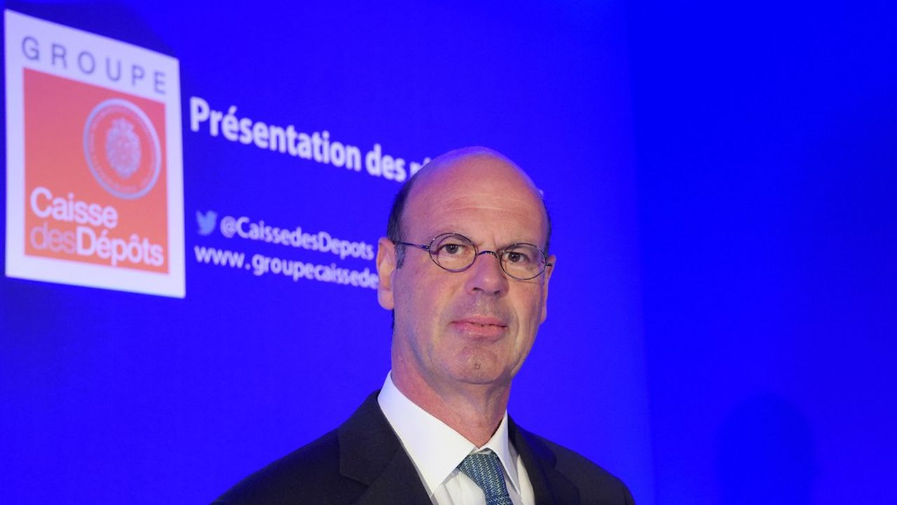 Chief Executive Officer (CEO) of French public investment bank La Caisse des Depots (CDC) Eric Lombard poses after the presentation of the group's annual results for 2017 in Paris on April 12, 2018./AFP PHOTO/ERIC PIERMONT