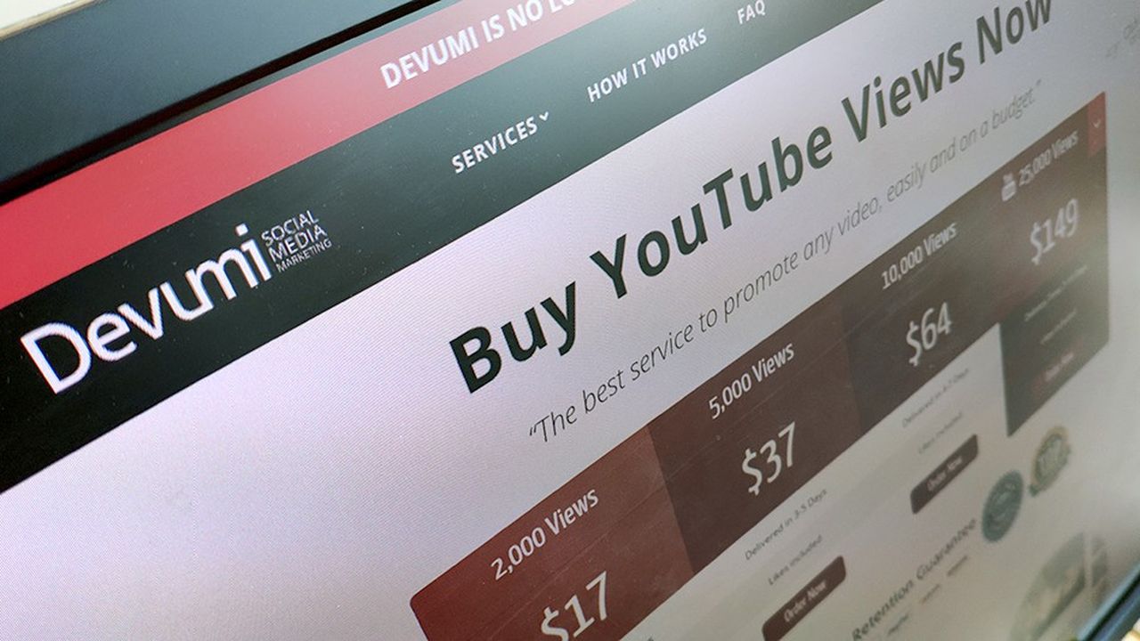 Le site Devumi.com a empoché 1,2 million de dollars en trois ans, en vendant quelque 196 millions de fausses vues sur YouTube.