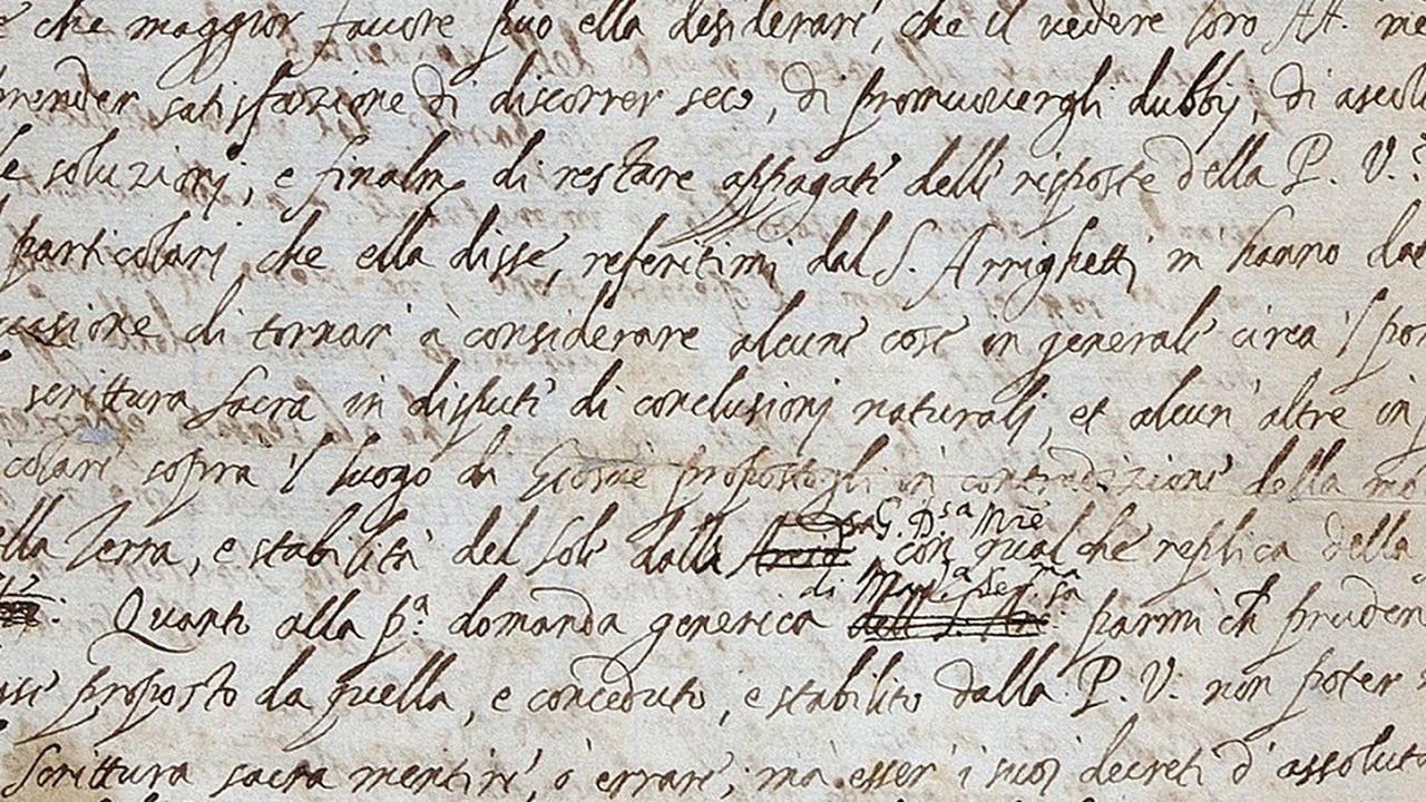La lettre originale de Galilée a été redécouverte à Londres.