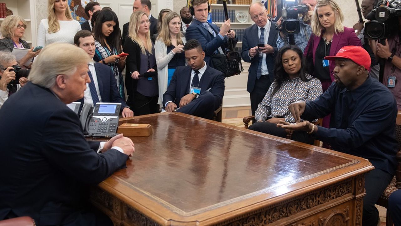 Kanye West à l'apogée de sa relation avec le président américain, le 11 octobre dernier