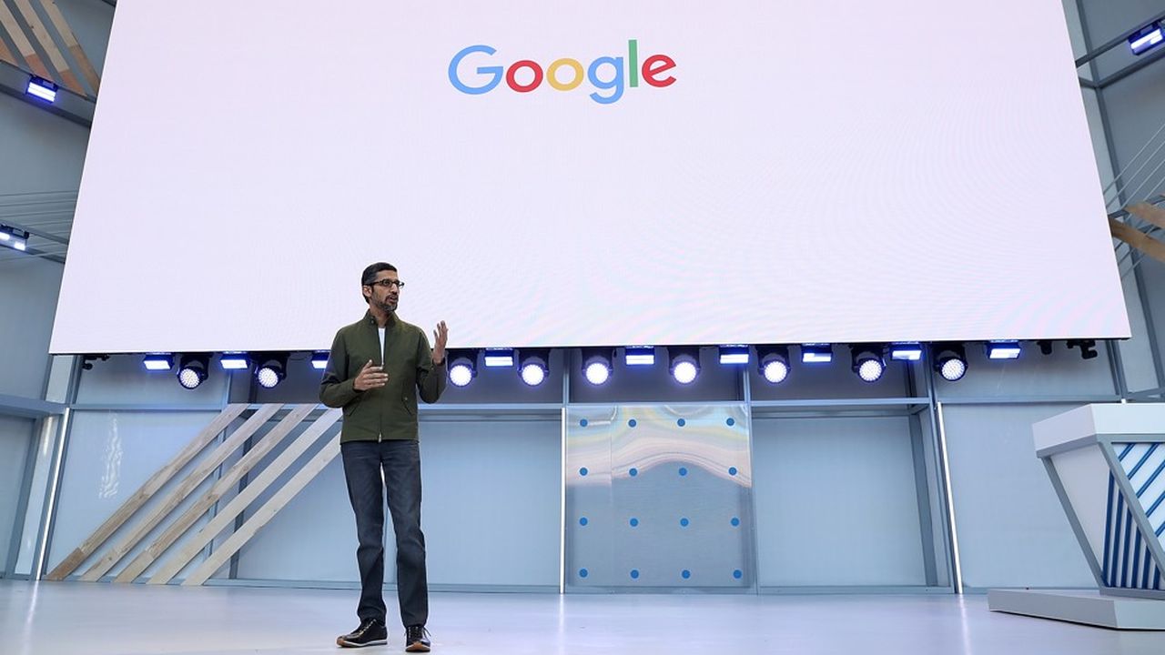 Sundar Pichai lors de la conférence annuelle Google I/O 2018, le 8 mai dernier à Mountain View, en California.