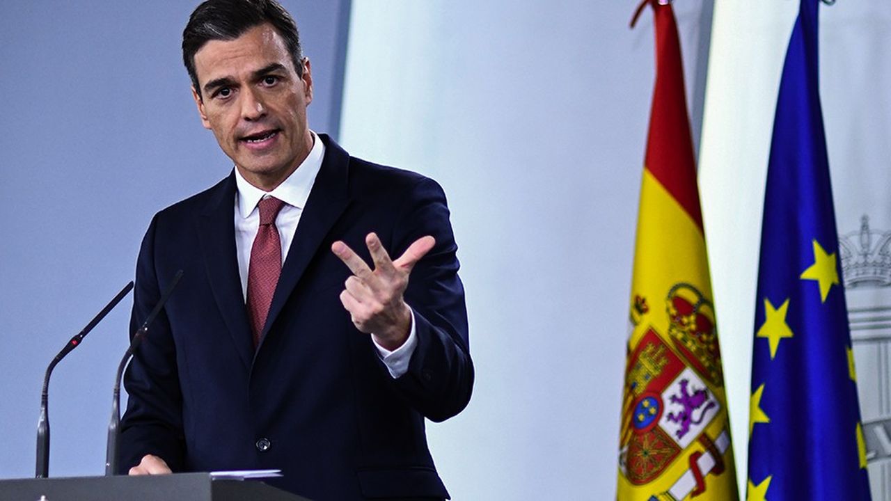 Le Premier ministre espagnol Pedro Sánchez (Photo by OSCAR DEL POZO/AFP)
