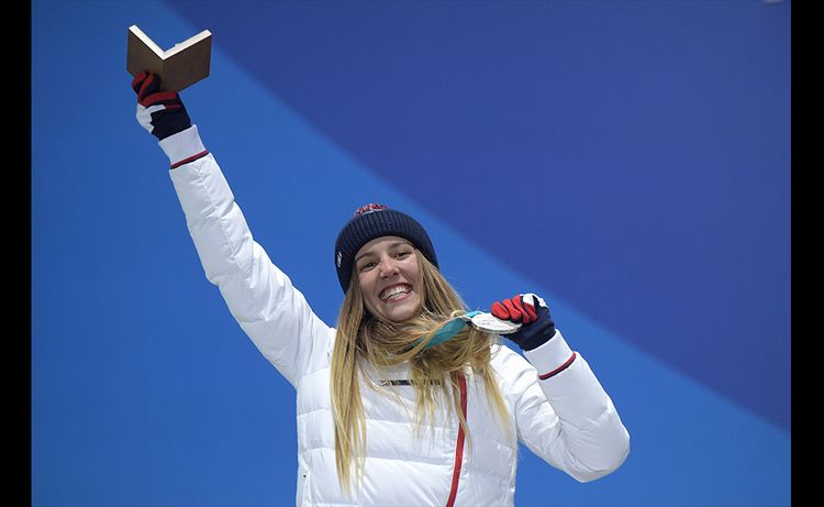 Julia Pereira de Sousa, médaille d’argent en snowboardcross