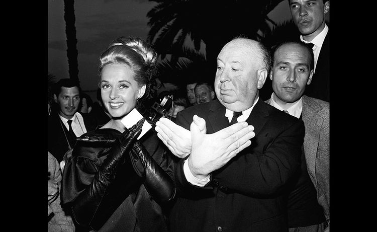 Tippi Hedren et Alfred Hitchcock en 1963