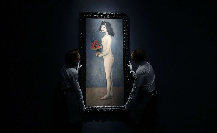 « La fillette à la corbeille fleurie », Pablo Picasso (1905)