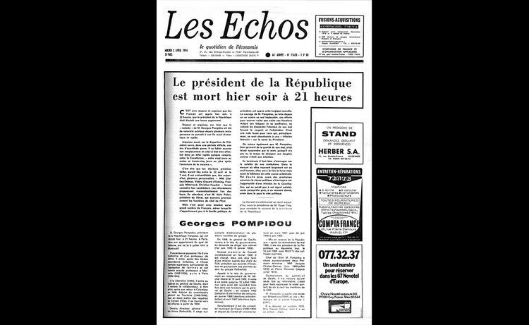 3 avril 1974 : décès de Georges Pompidou