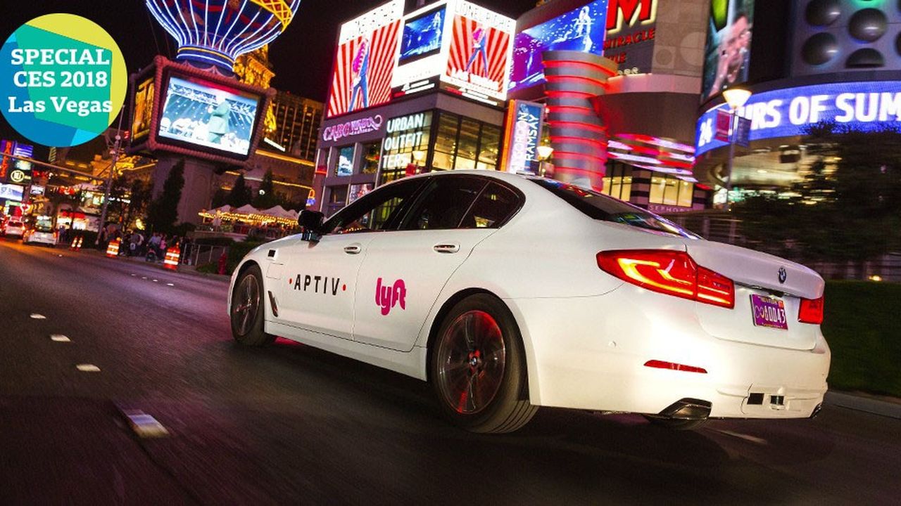 Opérés par Lyft, les véhicules Aptiv (nouveau nom de Delphi Automotive) proposent aux participants du CES de Las Vegas de rejoindre une vingtaine de destinations aux alentours de la ville
