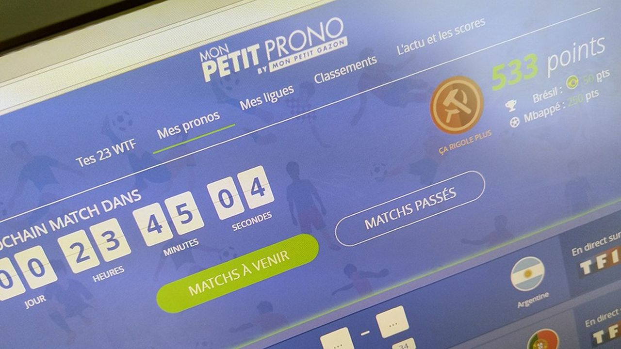 Mon Petit Prono, lancé exclusivement pour la Coupe du monde par les fondateurs du site Mon Petit Gazon engrange près de 800.000 utilisateurs.