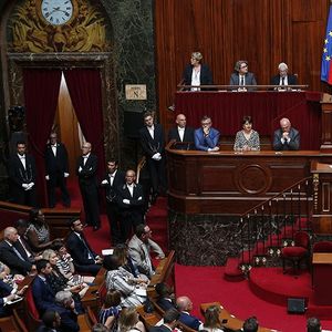 Emmanuel Macron lors de son discours devant les parlementaires réunis en Congrès à Versailles.