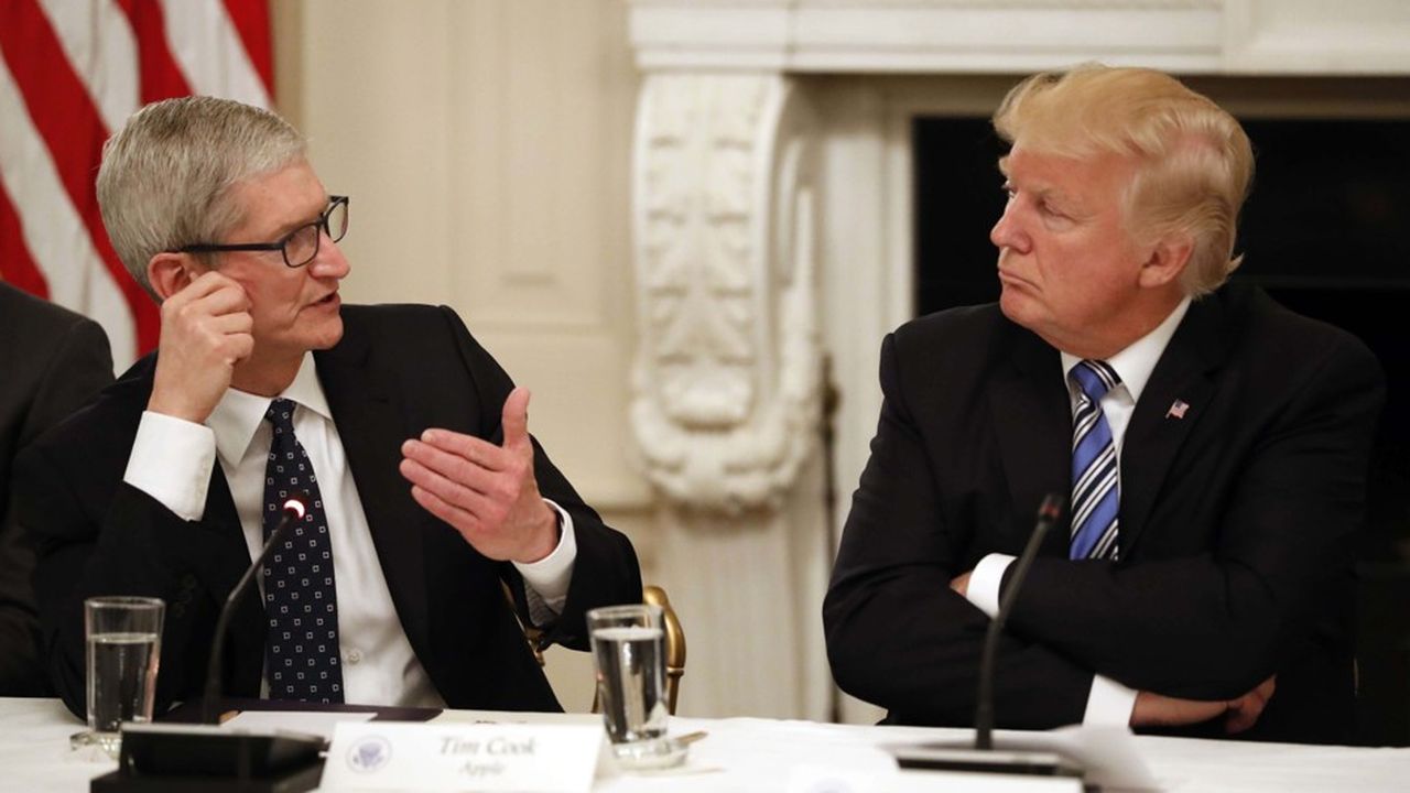 Invité à la Maison-Blanche, Tim Cook, le patron d'Apple, a fait savoir au président américain Donald Trump tout le mal qu'il pensait de ses menaces de guerre commerciale proférées à l'encontre de la Chine.