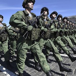 Des troupes russes sur la place Rouge à Moscou, en mai  2018