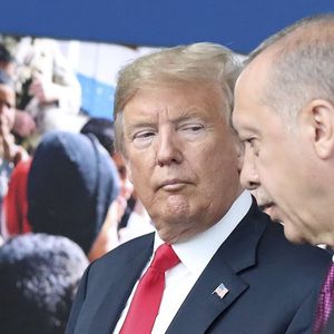 Donald Trump et Recep Tayyip Erdogan lors du sommet de l'Otan le 11 juillet 2018 à Bruxelles.