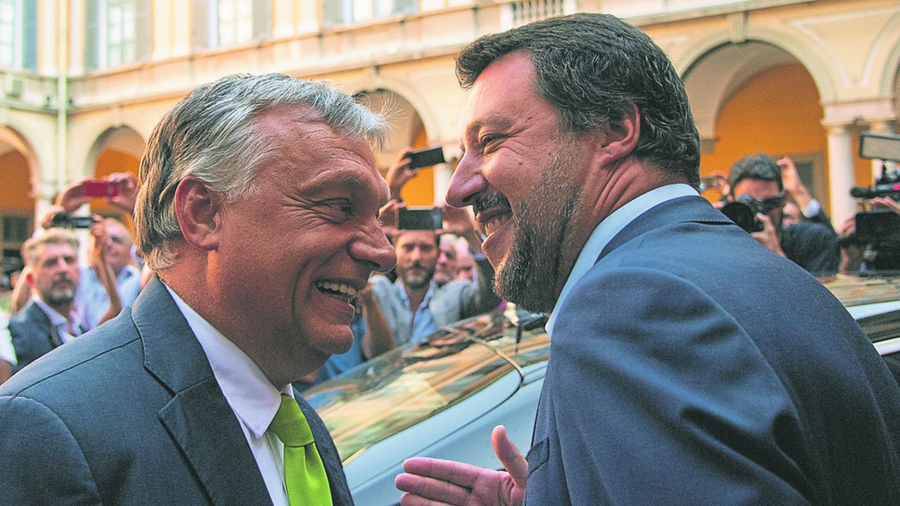 Matteo Salvini a reçu mardi son « modèle », le Premier ministre hongrois Viktor Orban, à Milan.