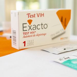 L'autotest VIH de Biosynex est vendu en pharmacie depuis le mois de juillet au prix de 10 euros.