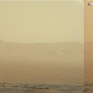 Dernières photos envoyées par Opportunity, au début de la tempête de poussière.