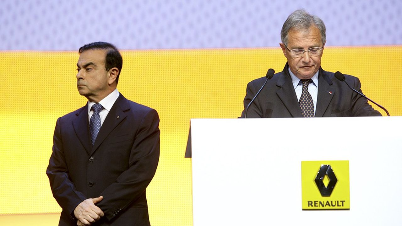 Carlos Ghosn, PDG de Renault Nissan, et Philippe Lagayette, membre du conseil d'administration