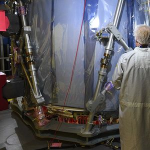 Le module fabriqué à Brême régulera la température de la capsule américaine Orion, lui fournira l'électricité, l'eau et l'oxygène. Photo : Carmen Jaspersen/dpa