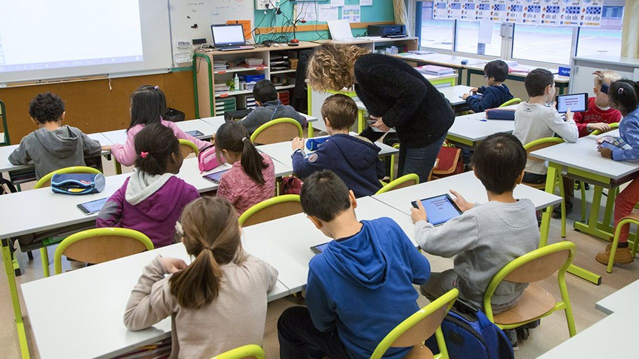 Dans de nombreuses écoles comme à Saint-Germain-en-Laye, les élèves s'initient aux techniques numériques.