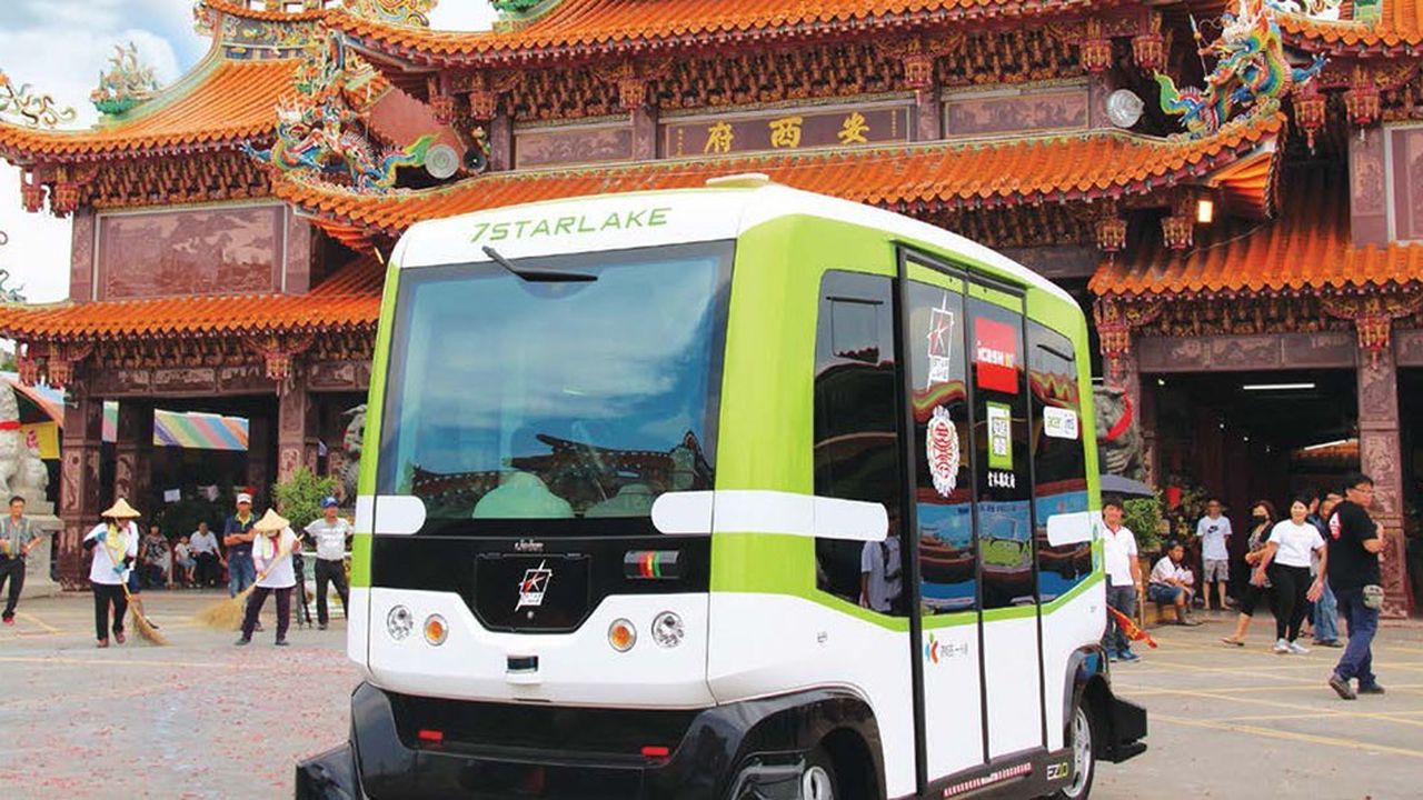 Une start-up installée dans les faubourgs de Taipei apporte des solutions en matière de transport urbain autonome pour la navette EZ10 développée notamment  par Easymile