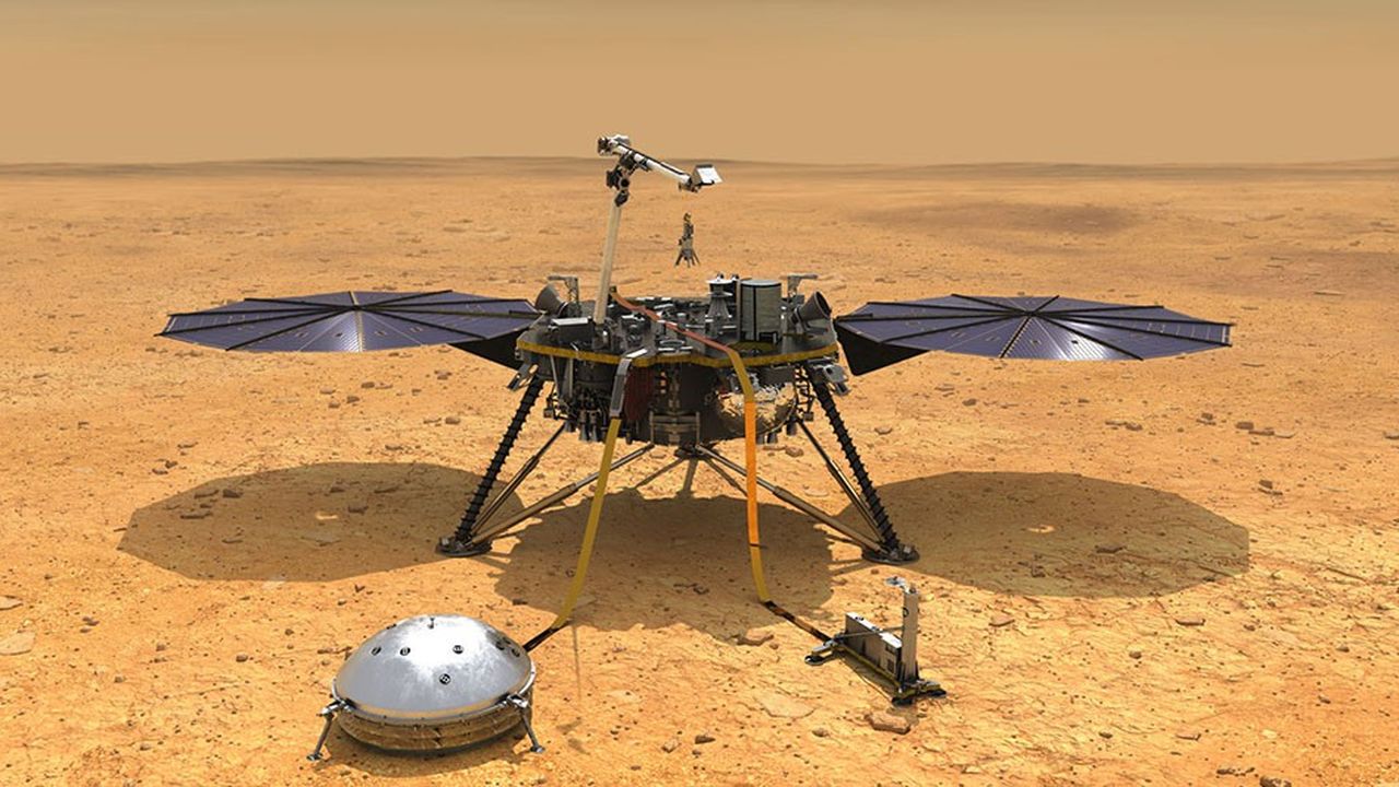 Lancée en mai dernier, la sonde InSight a réussi son atterrissage sur Mars lundi soir en vue d'analyser la structure interne de la Planète rouge.