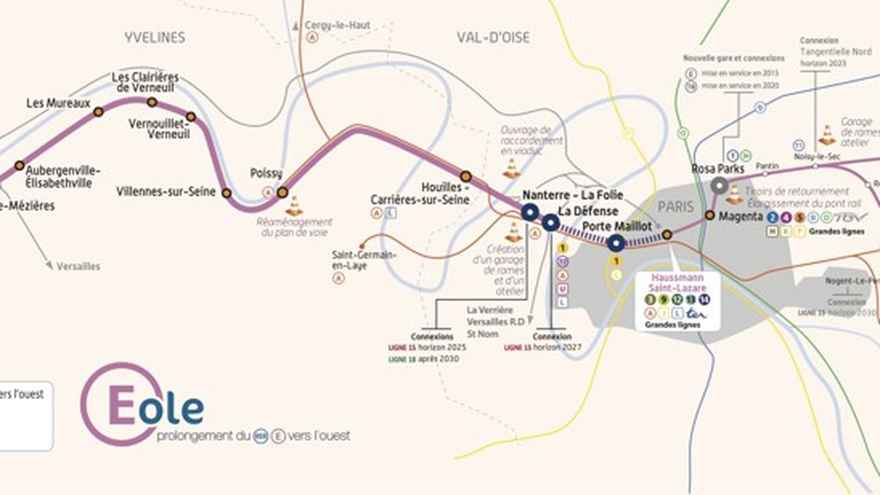 Au total, la ligne E va gagner 55 km, dont 8 en plein coeur de Paris.