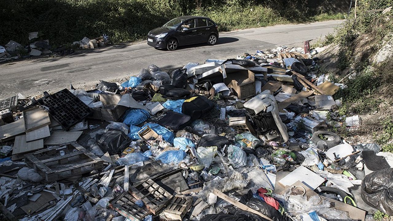 Cette année la France va enfouir 18,5 millions de tonnes de déchets mais ils s'accumulent aussi le long des routes et dans les usines de recyclage qu'ils contraignent à l'arrêt faute de place pour stocker le sdéchets ultimes.