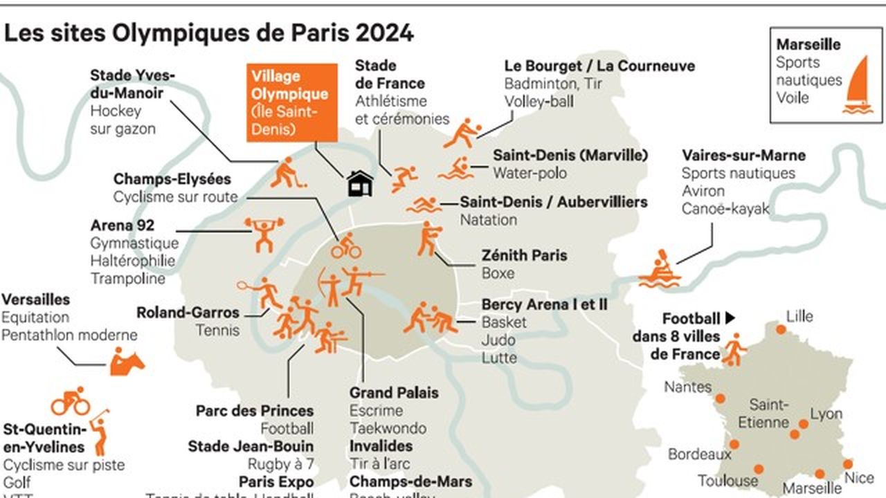 JO 2024 à Paris : la carte des sites de la compétition - Le Parisien