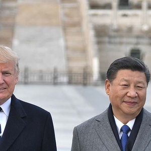 Donald Trump et Xi Jinping devant la cité interdite à Pékin en novembre 2017.