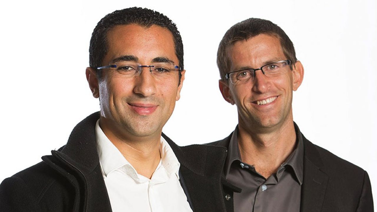 Stéphane Bascobert, le président d'Innov'ATM (à droite) et Amine Karray, directeur général (à gauche).
