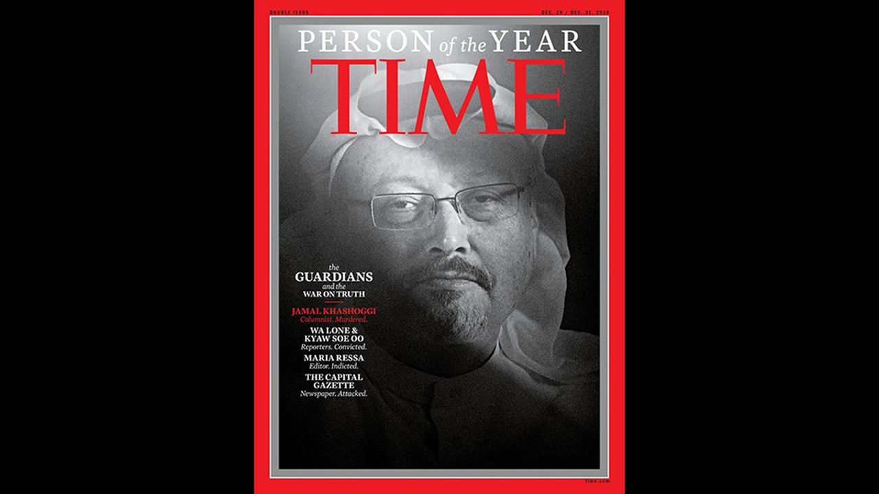 L'hebdomadaire américain a désigné cette année pour sa traditionnelle couverture événementielle le journaliste arabe Jamal Khashoggi.