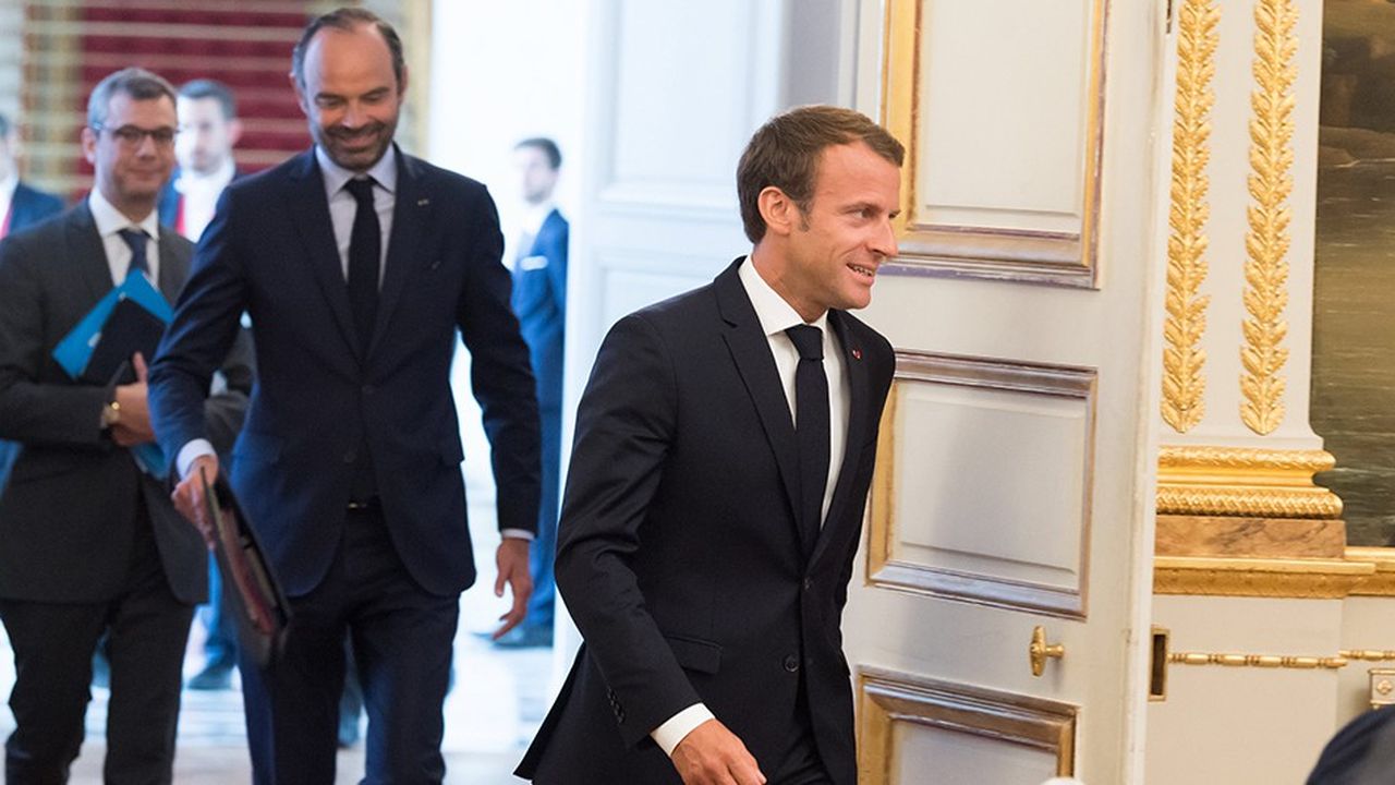 Alexis Kohler, secrétaire général de l'Elysée, Edouard Philippe, Premier ministre, et Emmanuel Macron, président de la République, sont tous les trois issus de la haute fonction publique.
