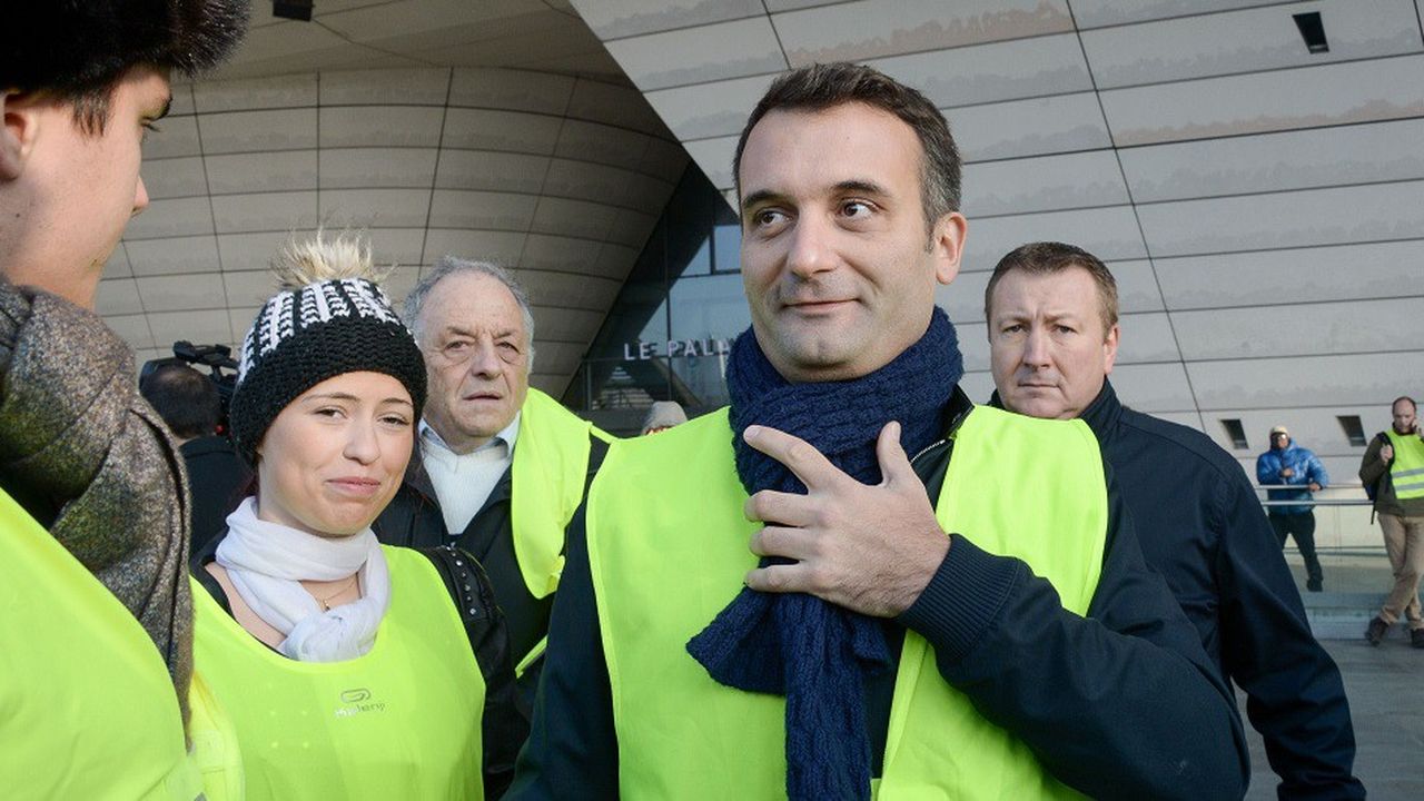 Florian Philippot et son parti se sont régulièrement rendus sur les lieux de manifestations des « gilets jaunes », comme ici à Paris le 17 novembre.