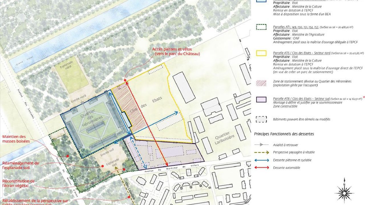 Le plan d'orientations d'aménagement paysager et urbain du projet de reconversion du quartier des Héronnières et de son proche environnement.