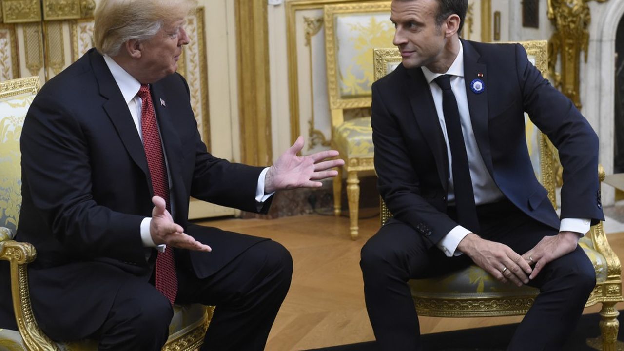 Trump et Macron à l'Elysée, juste avant les commémorations du 11 novembre 2018