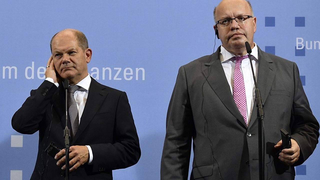 Le ministre social-démocrate des Finances, Olaf Scholz, et le ministre chrétien-démocrate de l'Economie, Peter Altmaier, n'ont pas la même vision de la stratégie à adopter pour préparer l'atterrissage de l'économie allemande.