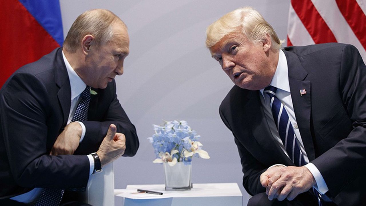 En marge du G20 de Hambourg, en juillet 2017, les présidents Poutine et Trump se sont entretenus en tête à tête, avec la présence des seuls interprètes.