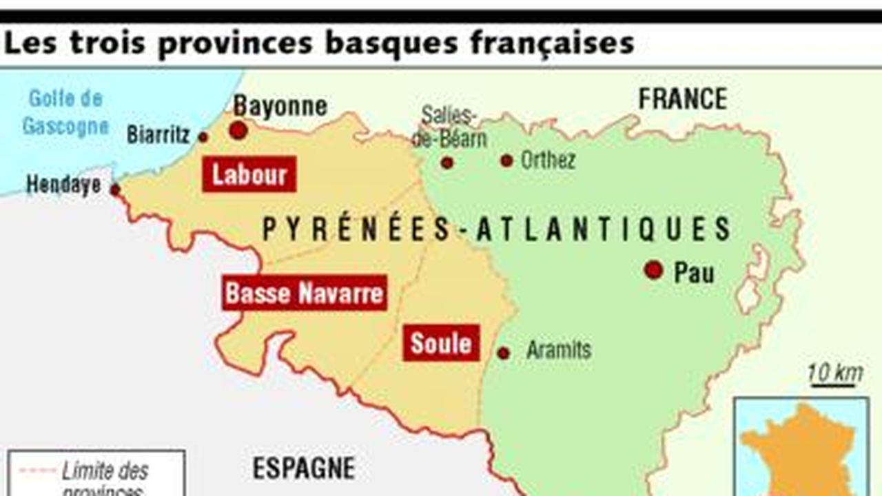Carte Pays basque et Béarn : Plan Pays basque et Béarn 