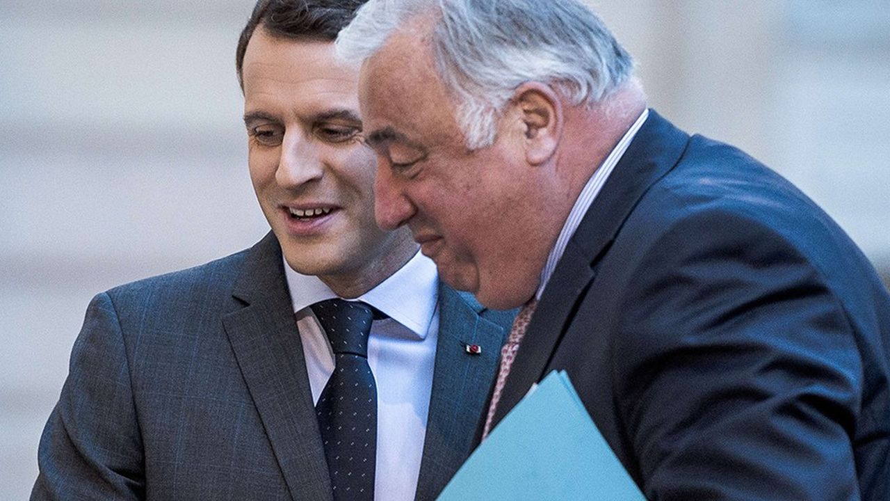 Gérard Larcher et Emmanuel Macron, lors d'une rencontre à l'Elysée en novembre.