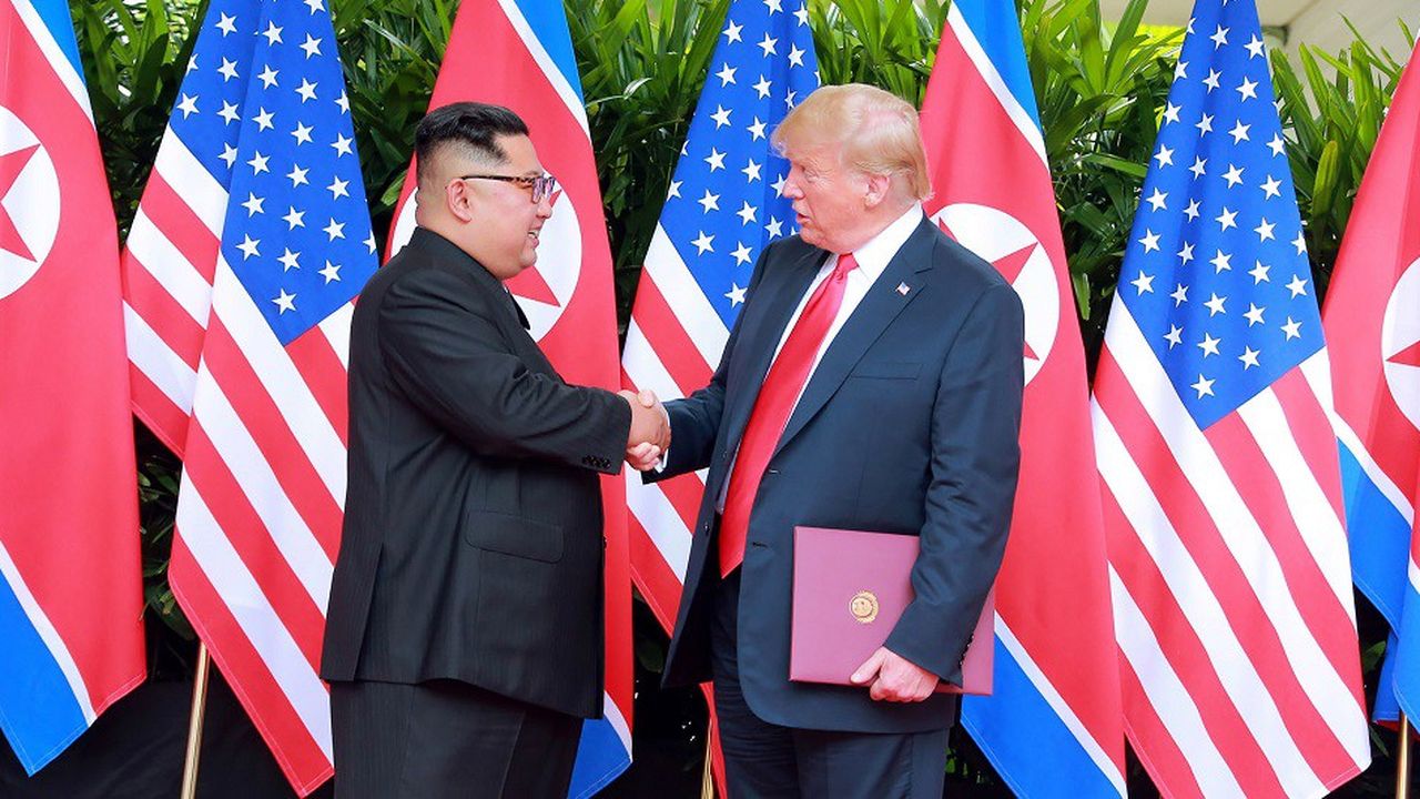 Donald Trump et Kim Jong-un se sont rencontrés pour la première fois le 12 juin 2018, à Singapour