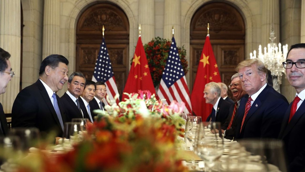 Les délégations chinoises et américaines au sommet du G20 de Buenos Aires, le 1er décembre 2018.