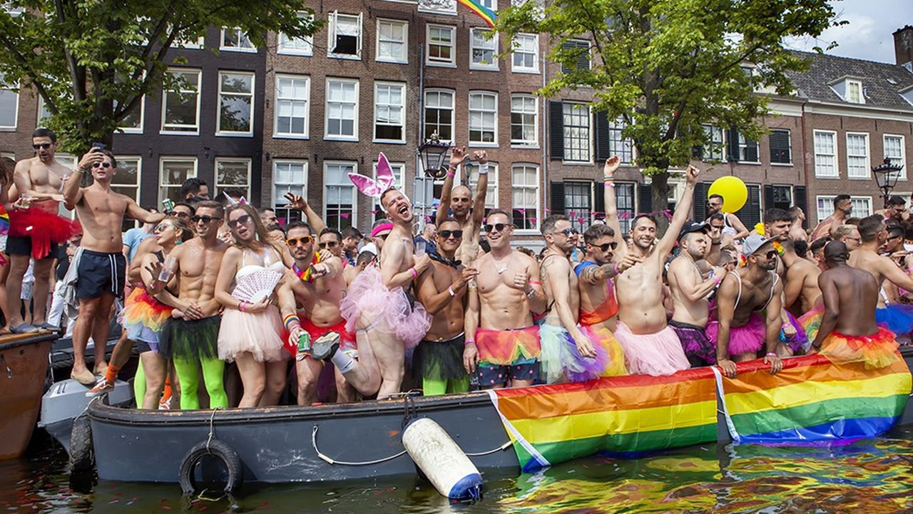 Défilé de la Gay Pride 2018 à Amsterdam.
