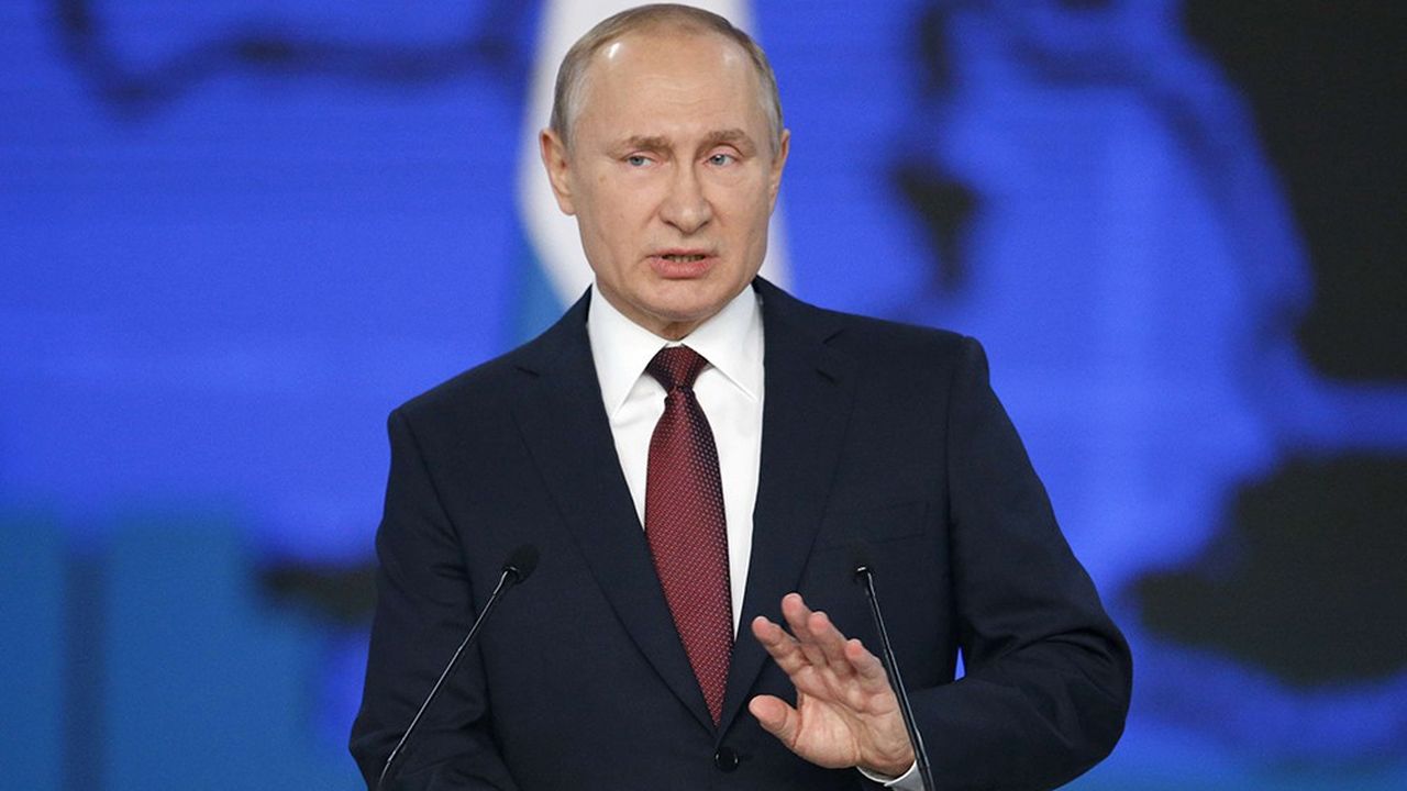Le président russe Vladimir Poutine lors de son discours à la nation le 20 février 2019.