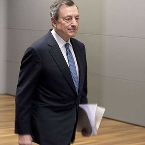 Le président de la Banque centrale européenne, Mario Draghi, avant sa conférence de presse du 13 décembre dernier 