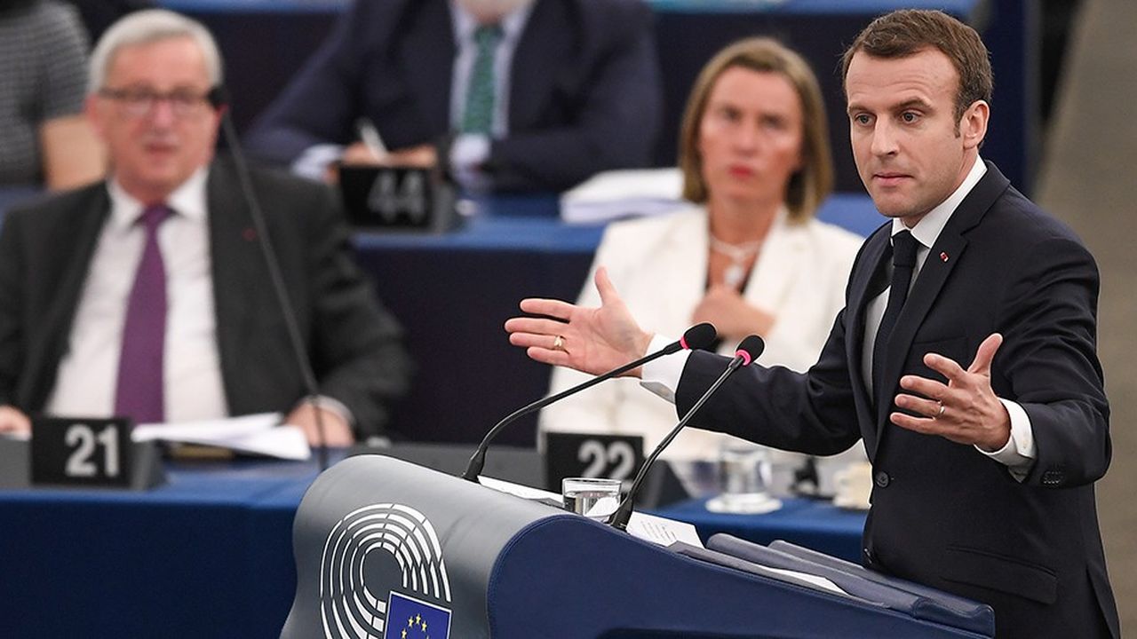 Devant le Parlement européen, à Strasbourg, en avril 2018, le président Emmanuel Macron avait appelé les peuples à choisir entre « ceux qui veulent une Europe du repli, une Europe de l'habitude » et ceux qui sont « prêts à porter une Europe de l'ambition ».