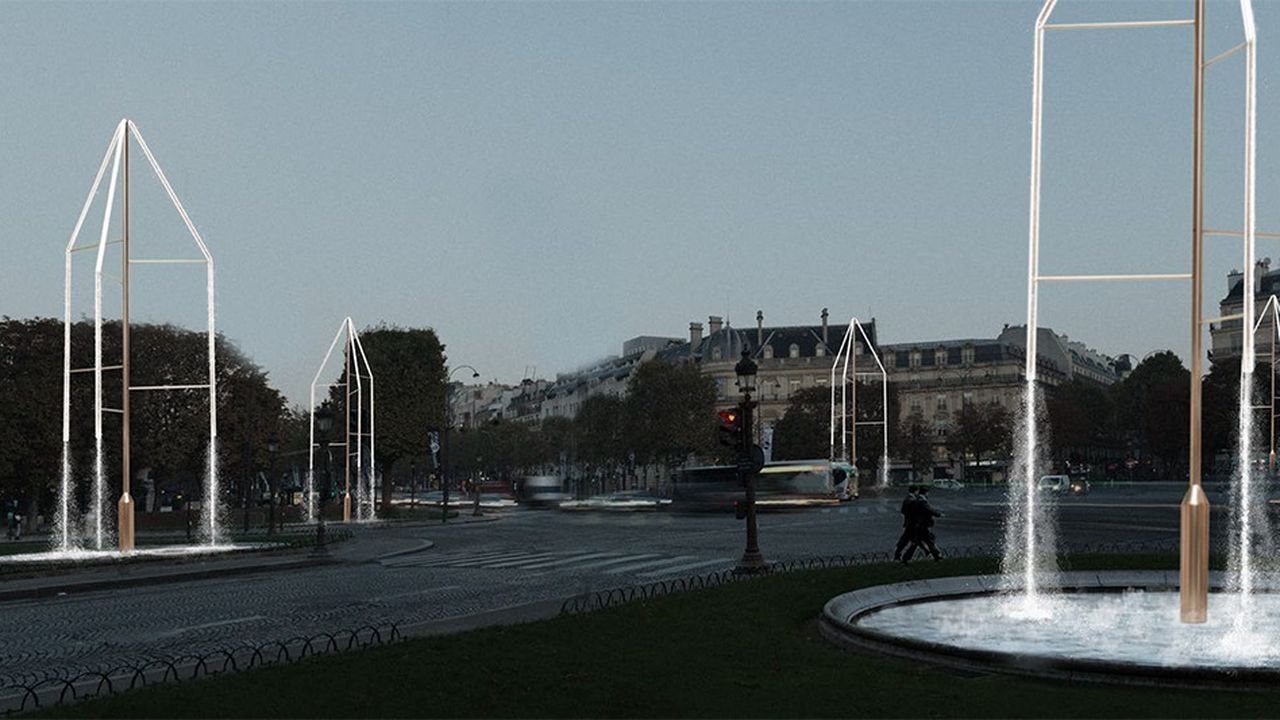 Les fontaines du rond-point des Champs-Elysées seront inaugurées le 21 mars prochain.